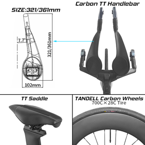 Bicicleta de Triatlón BXT Triathlon-219 de Fibra de Carbono con Cambio Electrónico, Frenos de Disco, Depósito de Agua Integrado y Manillar Aerodinámico <span class=keywords><strong>TT</strong></span> - Product Image 5
