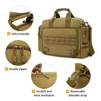 Sacoche tactique pour ordinateur portable 14 pouces, sac messager, sac à bandoulière, sac à main pour hommes