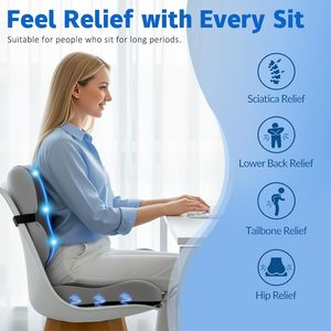 Orthopedic Lumbar <b>Support</b> Cushion Memory Foam Office Car <b>Chairs</b> Ergonomic Design Breathable Washable Customizable Lower <b>Back</b> - Product Image 2