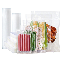 Sacs sous vide en plastique transparent de qualité alimentaire, adaptés au congélateur et au micro-ondes, pour le stockage de viande, légumes et fruits, impression personnalisée