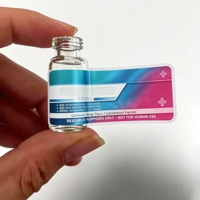 Étiquette de carton pour peptides sur mesure, film BOPP anti-contrefaçon, 2ml 3ml 5ml 10ml 15ml 20ml 30ml, qualité laboratoire