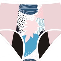 LYNMISS Marque Privée LY757 Culottes Menstruelles d'Été Douces pour Femmes, Grande Taille, Respirantes, en Coton et Spandex, Taille Haute, Hygiéniques