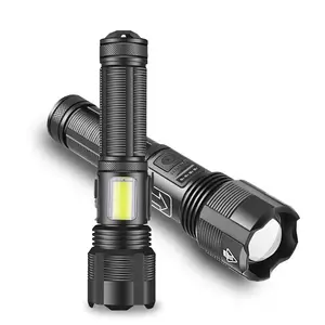 RTS Xhp50/XHP70 Tipo-c Recarregável 6 Modos 1000lumen COB Levou Lanterna Telescópica Zoomable Levou Tocha