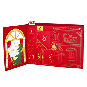 Boîte de <span class=keywords><strong>calendrier</strong></span> de l'<span class=keywords><strong>avent</strong></span> en carton durable de qualité supérieure, taille personnalisée, boîte cadeau de Noël, boîte à fermeture magnétique, gaufrage en éponge, <span class=keywords><strong>chaussettes</strong></span> en fourrure - Product Image 1