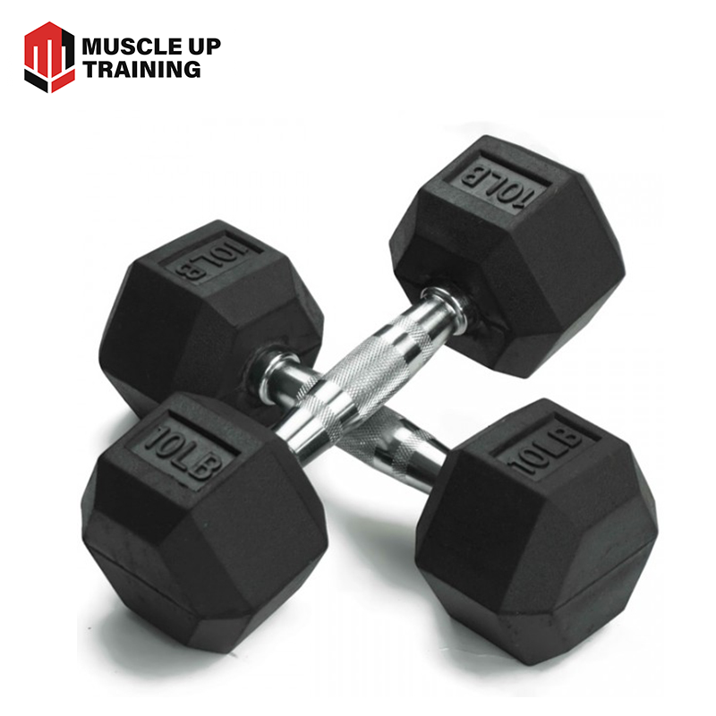 Базовое оборудование для тренажерного зала, набор гантелей с резиновым покрытием