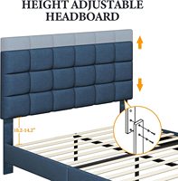 Morden – lit de luxe en cuir à plateforme complète, lit king size, queen, lit superposé rembourré, cadre, meubles de chambre à coucher, ensemble de lit