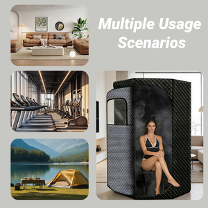 Sauna Portátil Personalizada ZT de Tamaño Completo, Mini Sauna Exterior para 1 Persona, Diseño Plegable Negro, Carpa de Sauna Portátil - Product Image 3