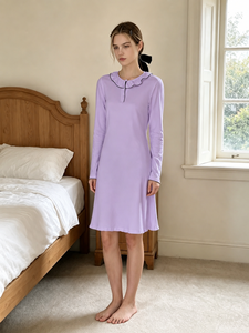Pigiama <span class=keywords><strong>da</strong></span> donna Glamour Custom, abbigliamento <span class=keywords><strong>da</strong></span> casa in <span class=keywords><strong>modal</strong></span> ecologico, pigiama in maglia a maniche lunghe, <span class=keywords><strong>camicia</strong></span> <span class=keywords><strong>da</strong></span> <span class=keywords><strong>notte</strong></span> in cotone, abito <span class=keywords><strong>da</strong></span> <span class=keywords><strong>notte</strong></span> per il tempo libero - Product Image 6