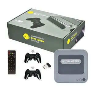 게임 듀얼 시스템 64GB 9000 + G7 게임 상자 클래식 비디오 게임 콘솔 와이파이 TV 안드로이드 9.1 레트로 게임 콘솔 플레이어 PS1
