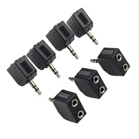 Adaptateur 3 pôles 3,5 mm mâle vers 2 femelles, connecteur stéréo 1/8, prise auxiliaire 3,5 mm mâle vers double 3,5 mm femelle, adaptateur de prise casque 3,5 mm