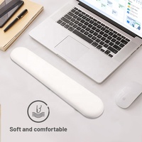 Tapis de clavier ergonomique en mousse à mémoire de forme en cuir blanc, couleur personnalisée, repose-poignet, base en gel pour ordinateur, bureau et maison