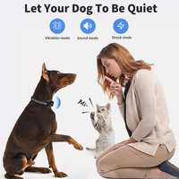 TIZE Bestseller Wiederaufladbares Wasserdichtes Hunde-Bellkontroll-Halsband mit Piepton, Vibration und Schockfunktion für Anti-Bell-Training