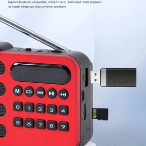 Factory Solar Charging BT Radio ABS LCD Screen TF <b>USB</b> Playback 3W Stereo Portable Radio for Outdoor Home Leisure - Product Image 3