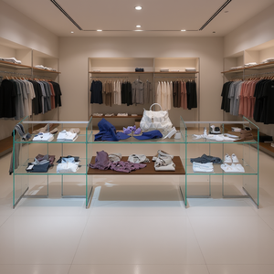 Modular Showcases Wall Composition 303x80x H 100 Glossy White <b>Display</b> <b>Racks</b> - Product Image 3