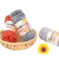 Bonne Qualité Coloré Doux Chunky Chenille Fil À Tricoter À La Main pour Crochet Fil