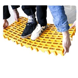 Dalles de sol de garage modernes, robustes, à emboîtement, antidérapantes, en PP, imperméables, auto-drainantes, pour usage intérieur, installation facile, lavage de voiture - Product Image 1