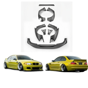 E46 body kit paraurti largo per <span class=keywords><strong>BMW</strong></span> 3 <span class=keywords><strong>serie</strong></span> M3 E46 rocky bunny parafanghi spoiler bodykit - Product Image 1