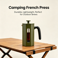 Cafetière à piston portable en acier inoxydable pour le camping, les voyages, le café en plein air, pot à café isolé, infuseur à thé