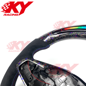 Volante Deportivo Personalizado con Fibra de Carbono Forjada, Cuero de Gamuza y Luces LED de RPM para BMW X1 Xdrive F48 X2 X3 F30 F82 F10 M3 M4 - Product Image 2