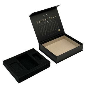 Emballage de cadeau personnalisé avec logo brillant pour points UV Boîte cadeau rigide magnétique avec <span class=keywords><strong>ceinture</strong></span> de parfum de luxe pour hommes Emballage de montre portefeuille noire - Product Image 3