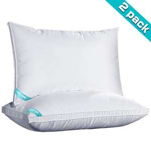 Pabrik Kustom Bordir Dekoratif Pola Logo Putih <span class=keywords><strong>Hotel</strong></span> Bantal Tidur Sehat Angsa Bawah Bantal - Product Image 4