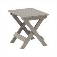 Table et chaises de jardin en plastique HIPS imitation bois, haute résistance, pour extérieur – Vente chaude