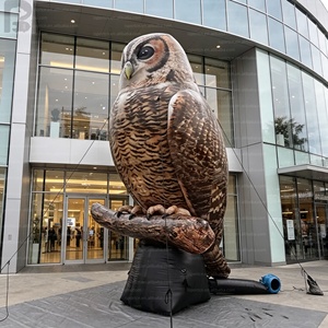 Statue géante gonflable réaliste d'hibou personnalisée avec éclairage LED, modèle animal pour centre commercial/plaza/parc extérieur/événement sur le thème de la faune - Product Image 5