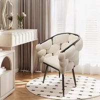 Tabouret de maquillage de style moderne, luxe léger, fauteuil bulle pour salon avec dossier, coiffeuse simple, chaise pour nail art