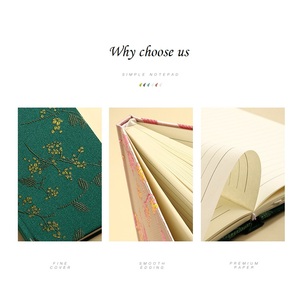 Venta al por mayor A5 mancha <span class=keywords><strong>bordado</strong></span> ciruela estilo chino clásico impermeable tela libro tela Tapa dura cuaderno ecológico - Product Image 6