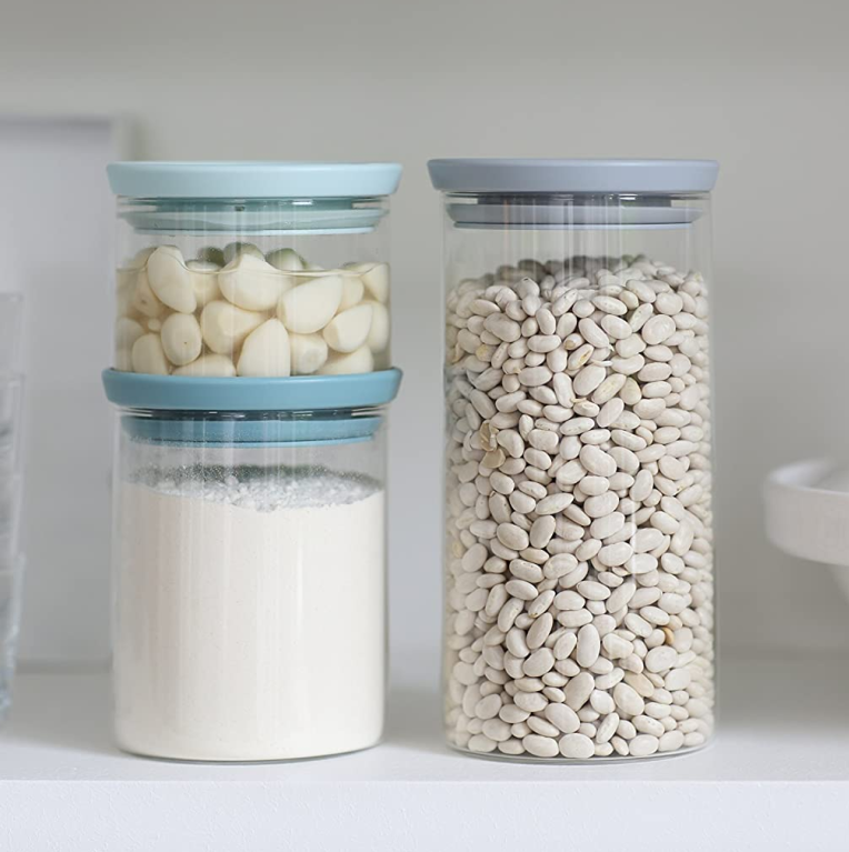 Airtight Canister Organization Sets Cheap Food Glass Jar with Plastic Lid