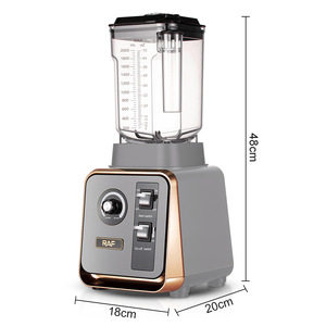 Licuadora Eléctrica RAF de 1200w y 28000 RPM con 6 Cuchillas, Jarra de Plástico de 2L, Licuadora con Motor de Alta Velocidad para Smoothies y Jugos - Product Image 3