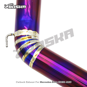 ท่อไอเสียแบบ Catback ขัดเงา หนา 1.2 มม. สำหรับ Mercedes-Benz CLE53 AMG 3.0T ปี 2024-2025 ยี่ห้อ Boska Racing ทำจากไทเทเนียม - Product Image 5