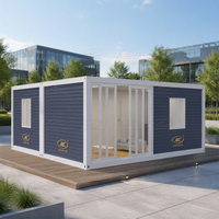 Maison conteneur préfabriquée en matériaux EPS avec chambre et application commerciale, conception détachable pour l'hébergement et les toilettes
