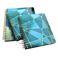 Carnet de notes écologique en cuir/tissu avec reliure spirale et agrafée pour l'écriture et les étudiants