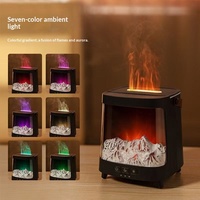 Diffuseur d'arômes Aurora Montagne-Neige Nouvelle Génération Transfrontalier pour Maison, Chambre, Bureau – Diffuseur d'Huiles Essentielles à Effet Flamme et Ions Négatifs
