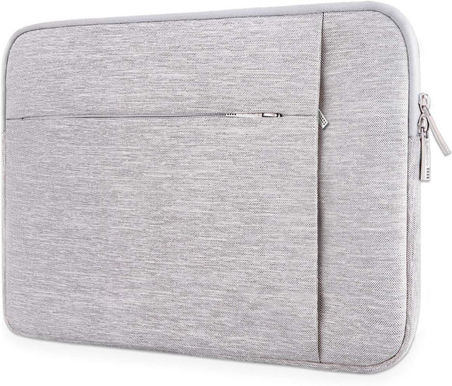 13 Inch Water-Resistant Computer Bag Gary Polyester  Laptop Sleeve Case  with Handle Closure Fashionable Casual Protective Case