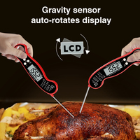 Sonde thermomètre alimentaire numérique pliable en plastique étanche aimant de lecture instantanée pour la cuisine griller la dinde cuisson BBQ ménage