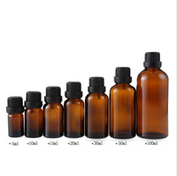 Ventes chaudes - Flacon d'huile essentielle en verre ambré de 5 ml, 10 ml, 15 ml, 30 ml avec bouchon compte-gouttes européen