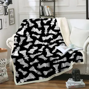 Yutong शतरंज पैटर्न फेंक कंबल जाजम Microfiber शेरपा ऊन सोफे बिस्तर बिस्तर कंबल 130X150