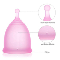 Copa Menstrual de silicona, copa Menstrual plegable para mujeres