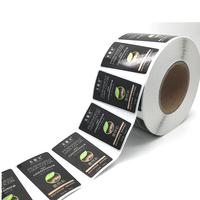 Rouleau d'autocollant adhésif en vinyle imperméable personnalisé Etiquette promotionnelle pour bouteille de shampoing