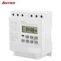 Interruptor Temporizador Digital Trifásico ANTIER TM613 16A 25A 30A CA 380V Relé de Tiempo Programable de 7 Días para Riel DIN