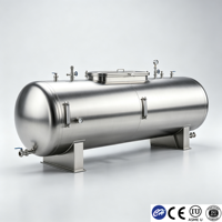 Tanque de Almacenamiento Horizontal Sanitario Directo de Fábrica 1000-25000L SS316L para Condensado de Destilación ASME CE ISO