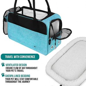 Transportín para Mascotas para Visitas Fáciles a la Veterinaria, para Gatos Medianos y Perros Pequeños Seguro, cómodo y conveniente. Aprobado por aerolíneas, carga superior y C - Product Image 4