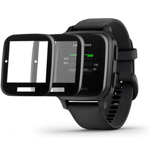 Protection d'écran PMMA + PC pour <span class=keywords><strong>Garmin</strong></span> <span class=keywords><strong>Venu</strong></span> SQ/SQ <span class=keywords><strong>Music</strong></span>, ultra-mince, transparente, 3D incurvée, bord complet, film protecteur souple - Product Image 2