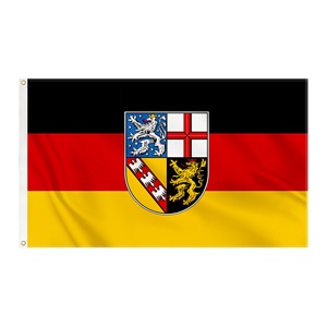Bandera del Estado de <span class=keywords><strong>Saarland</strong></span>, Alemania, Directo de Fábrica, 90x150cm, Promoción, Bandera Colgante Resistente a la Decoloración, Poliéster para Exteriores, Hecha a Mano, Digital - Product Image 1