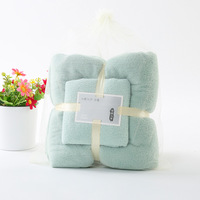 Serviettes de bain personnalisées en gros (70*140) en tissu polaire corail, ensemble de paires assorties, douces et absorbantes
