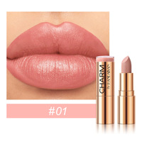 Rouge à lèvres hydratant HANDAIYAN, tube doré, imperméable, application facile, 8 couleurs, design moderne