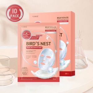 Masque facial actif à la perle de nid d'oiseau OEM, soin intensif hydratant avec acides aminés et collagène pour tous les types de peau, masque en feuille pour le visage - Product Image 1