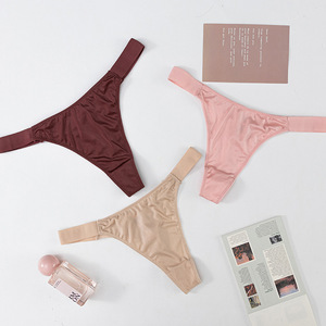 <span class=keywords><strong>Tanga</strong></span> de seda helada sin costuras para mujer, bragas sexys con diamantes de imitación, lencería, 0673 - Product Image 3